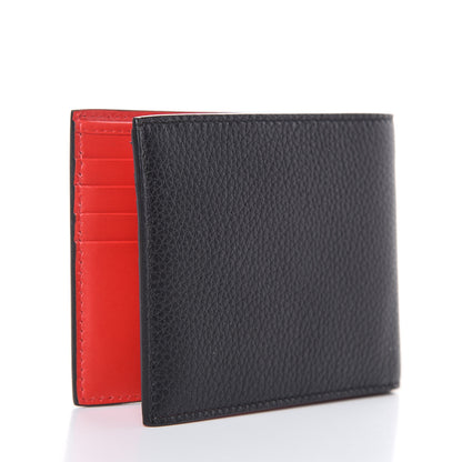 Christian Louboutin Calfskin Coolcard Two-Tone Wallet Black Red 3 of 7