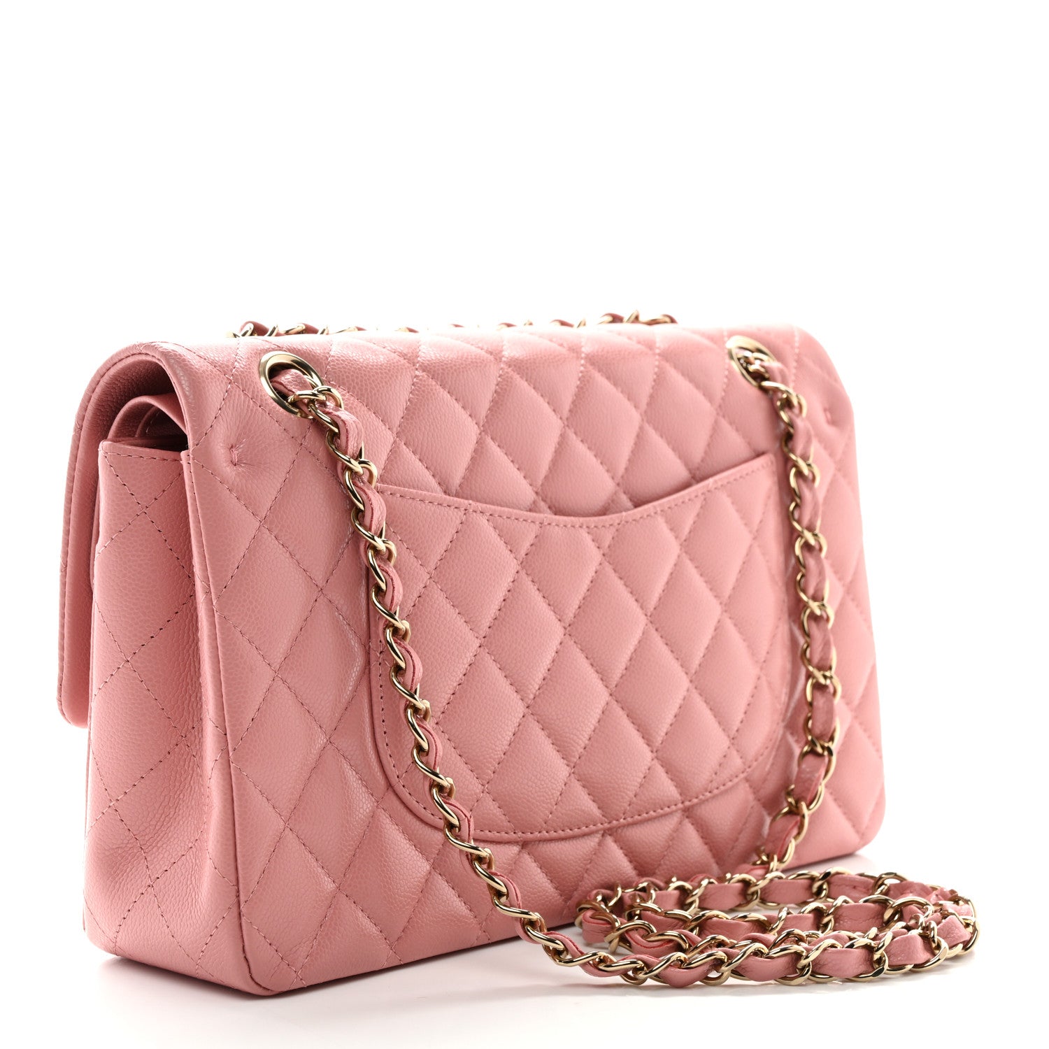 Chanel Caviar Quilted Medium Double Flap Pink 3 of 11