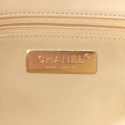 Chanel Lambskin Quilted Large Chanel 19 Flap Beige 5 of 8