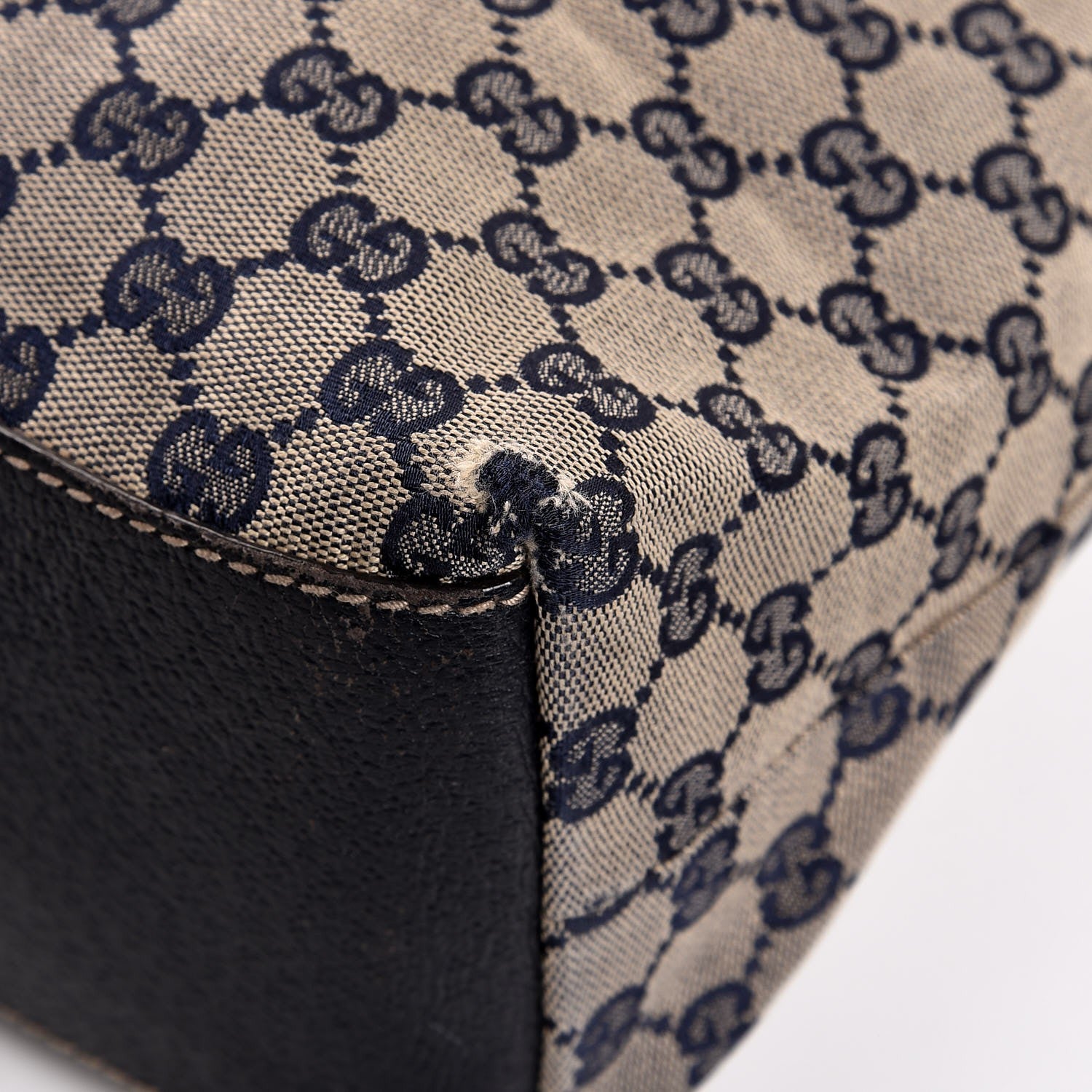 Gucci GG Monogram Large Web Handle Vertical Tote Dark Navy 11 of 11