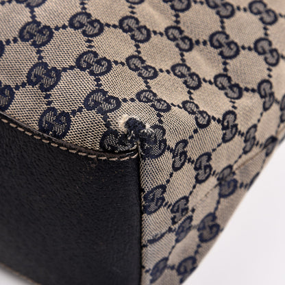 Gucci GG Monogram Large Web Handle Vertical Tote Dark Navy 11 of 11