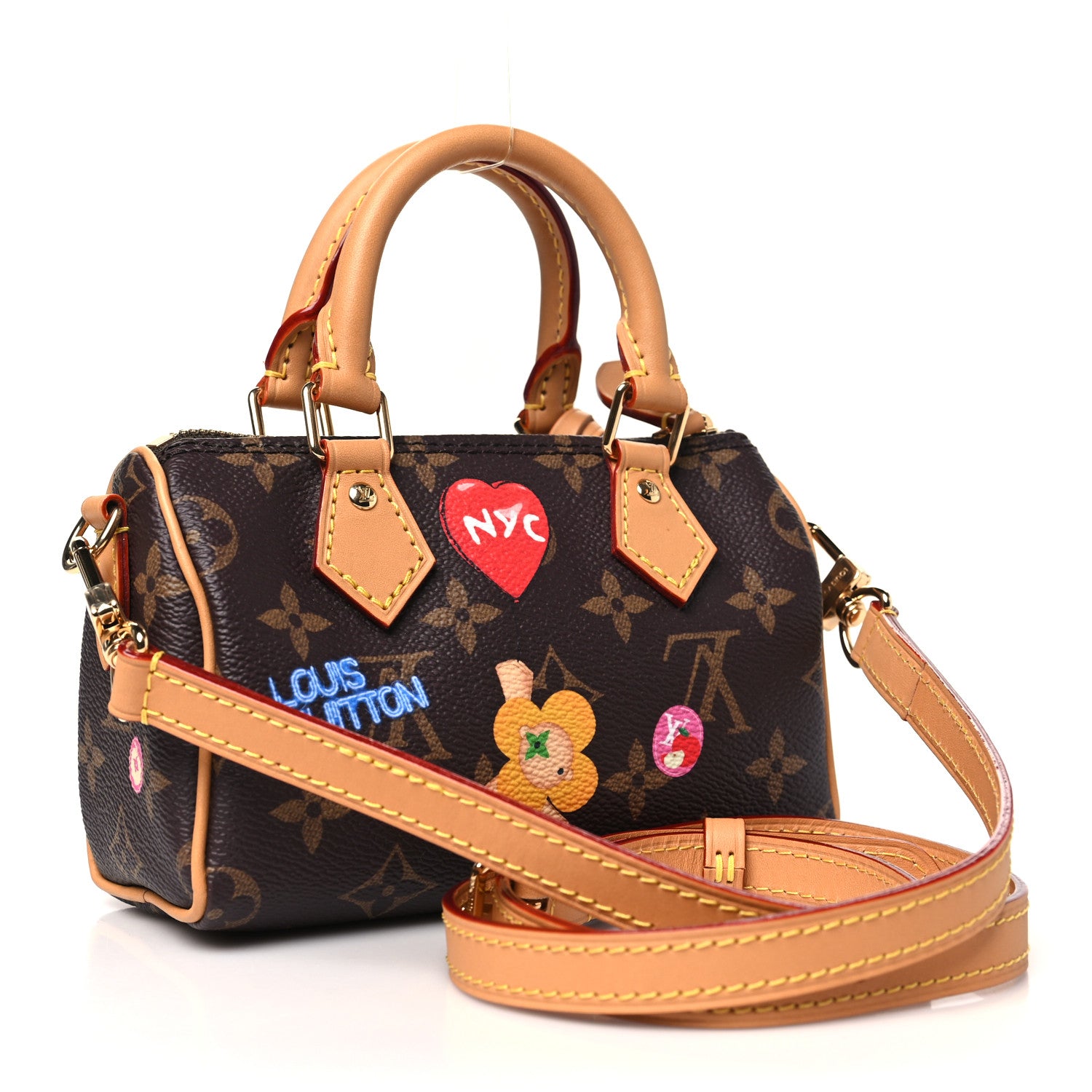 Louis Vuitton Monogram 57th Street NYC Nano Speedy Yellow Cab