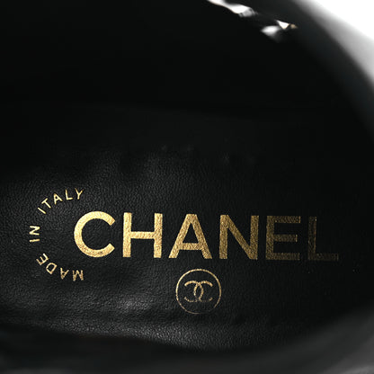 Chanel Lambskin Pearl Short Boots 40.5 Black 8 of 12