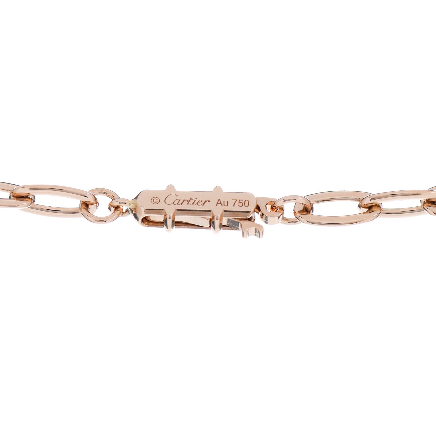 18K Pink Gold Diamond Juste Un Clou Chain Necklace