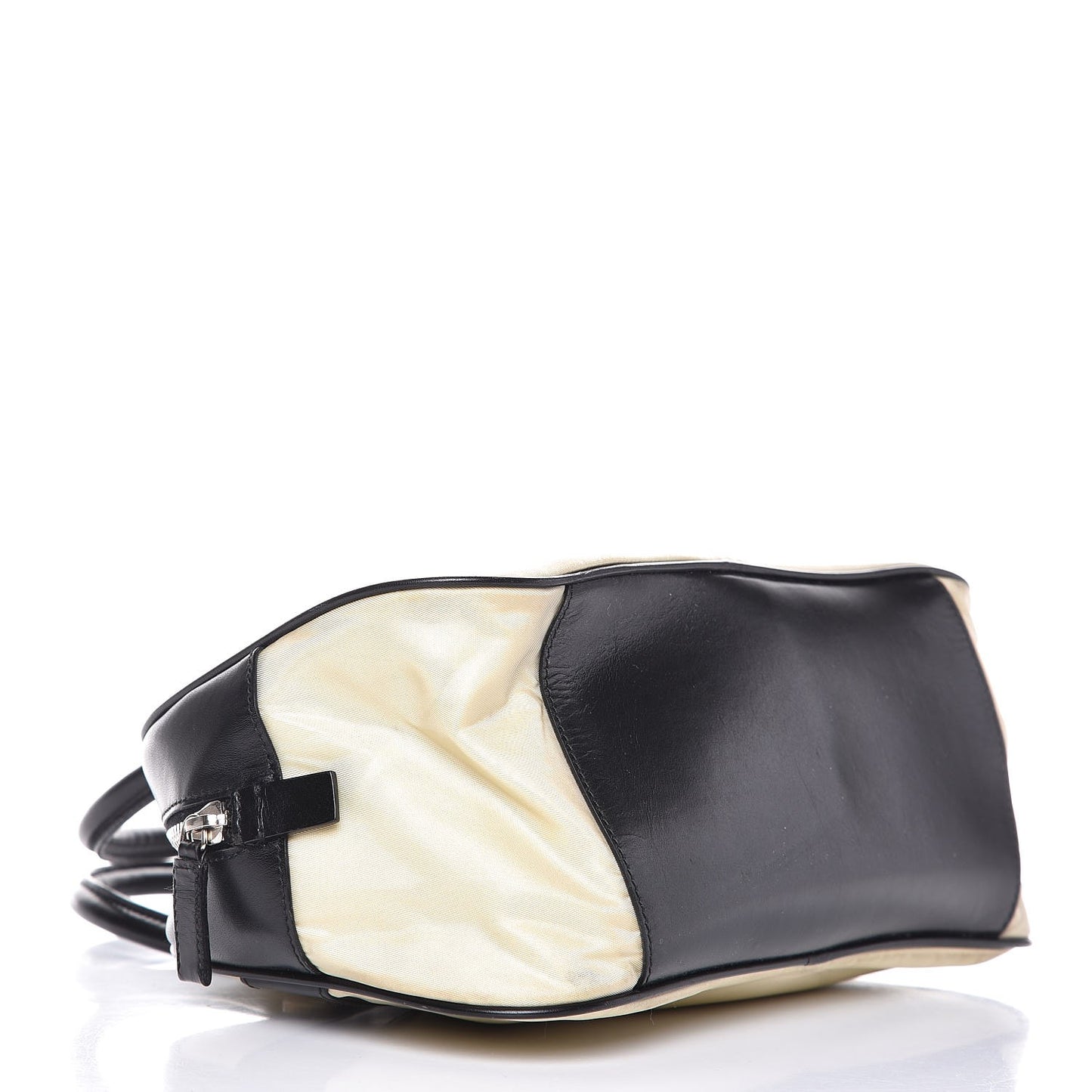 Tessuto Nylon Vitello Small Bowling Bag Black