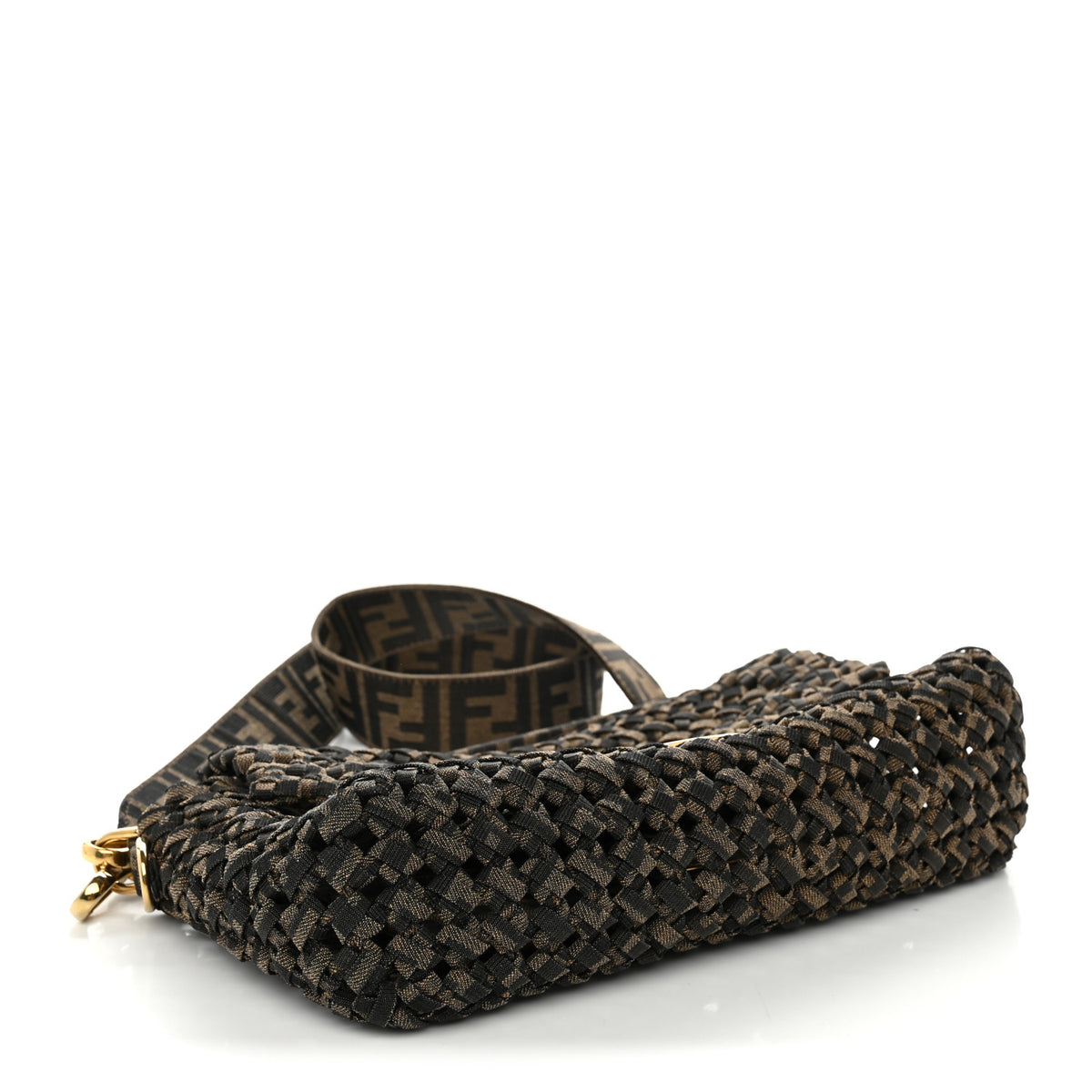 Fabric Jacquard FF 1974 Woven Knotted Baguette Tobacco Moro