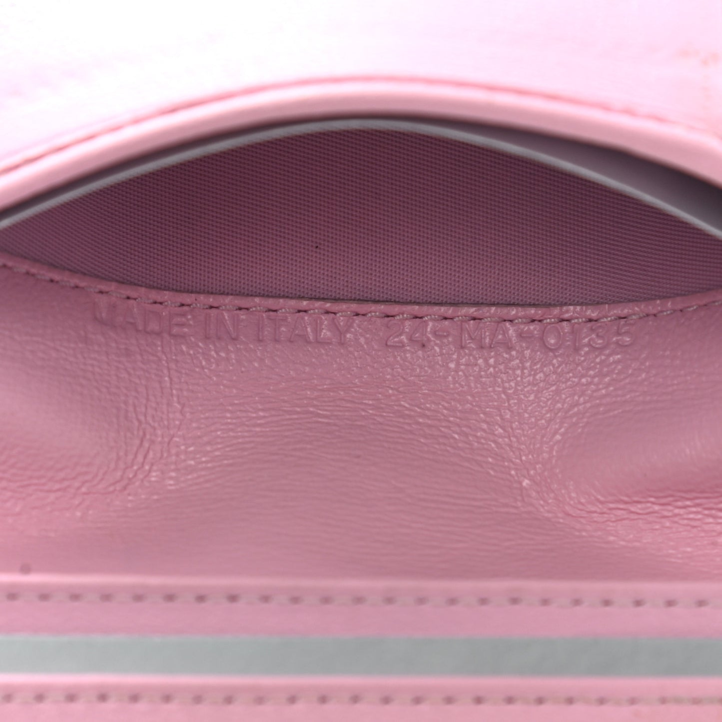 Lambskin Cannage Bi-Color Small Lady Dior Flap Card Holder Black Pink