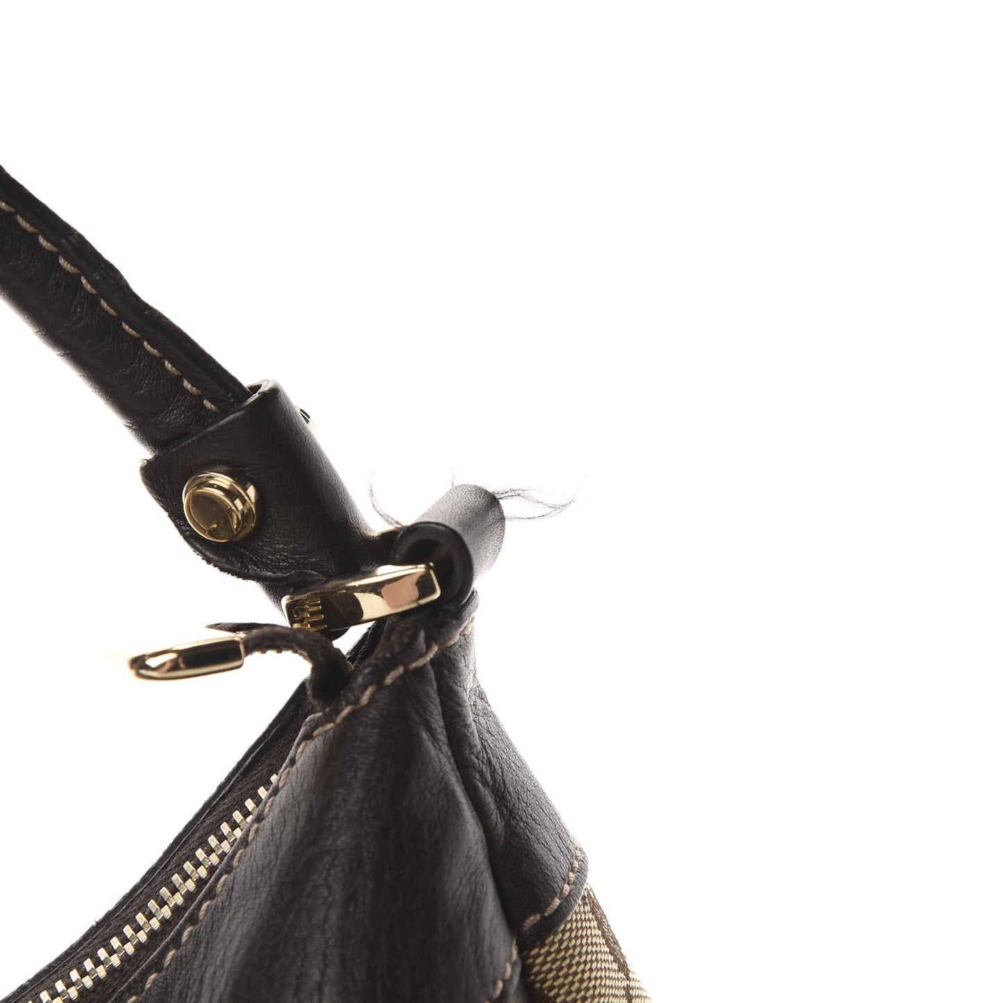 Monogram Large D Ring Hobo Dark Brown