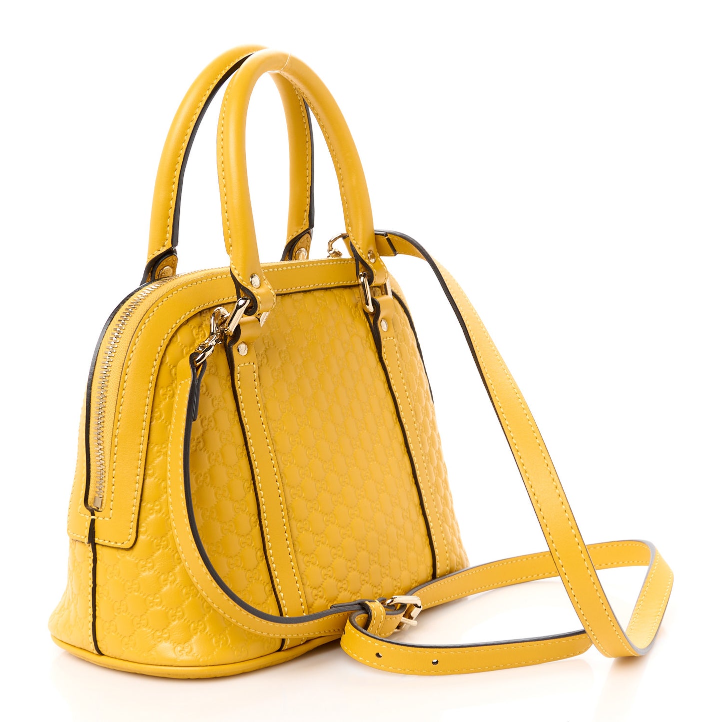 Soft Microguccissima Mini Dome Bag New Buttercup