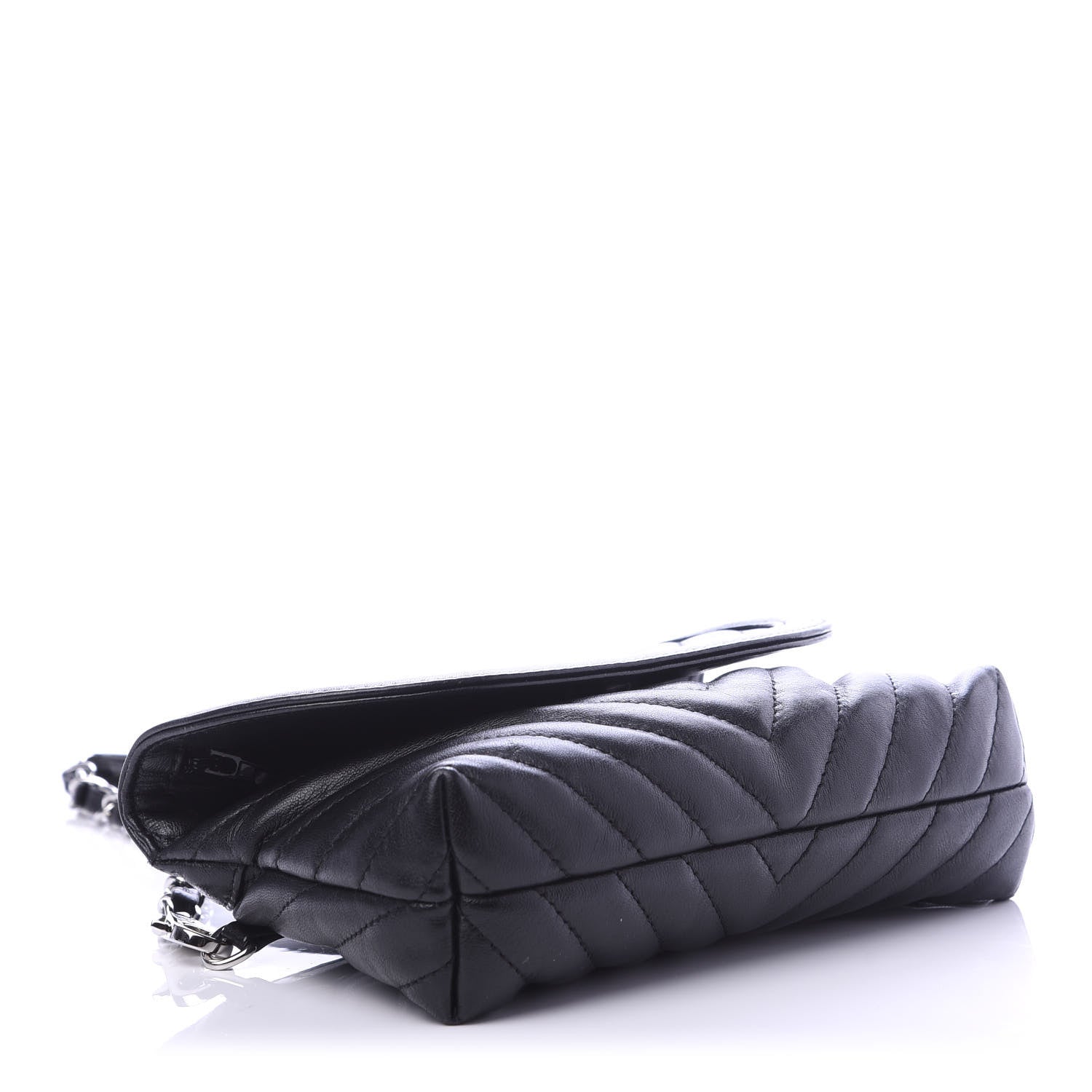 Chanel Calfskin Chevron Waist Belt Bag Black 4 of 14