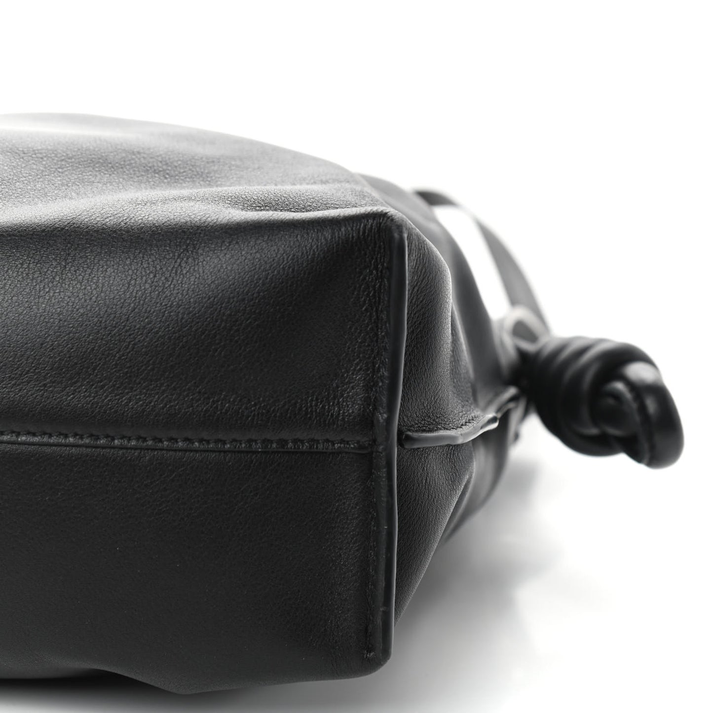 Calfskin Small Flamenco Knot Bag Black