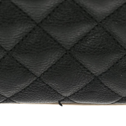 Saint Laurent Grained Calfskin Tri-Quilt Monogram Medium College Bag Black White 14 of 14