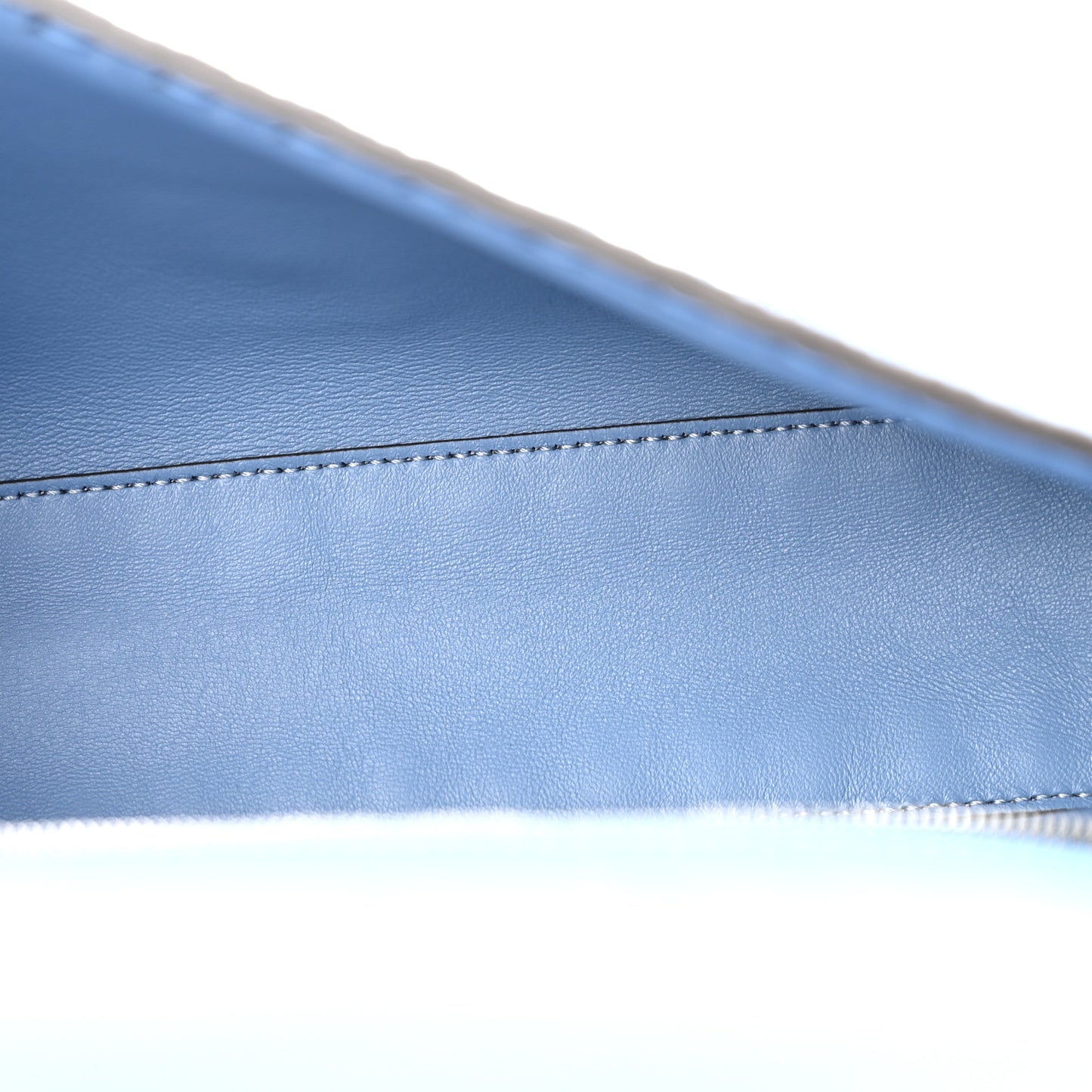 Cuoio Roma Sellerissima Nappa Sintetica Tape Stitch Baguette Placca Placca Argento Blue