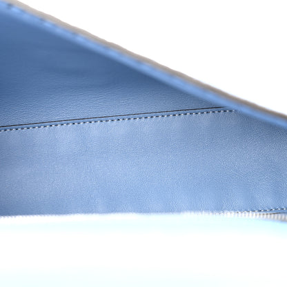 Fendi Cuoio Roma Sellerissima Nappa Sintetica Tape Stitch Baguette Placca Placca Argento Blue 5 of 15
