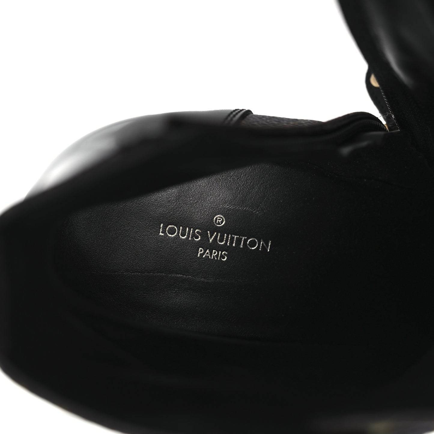 Patent Calfskin Monogram Star Trail Ankle Boots 41 Black