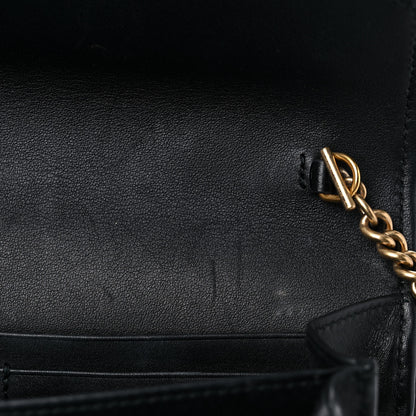 Gucci Velvet Matelasse GG Marmont Chain Wallet Black 16 of 24