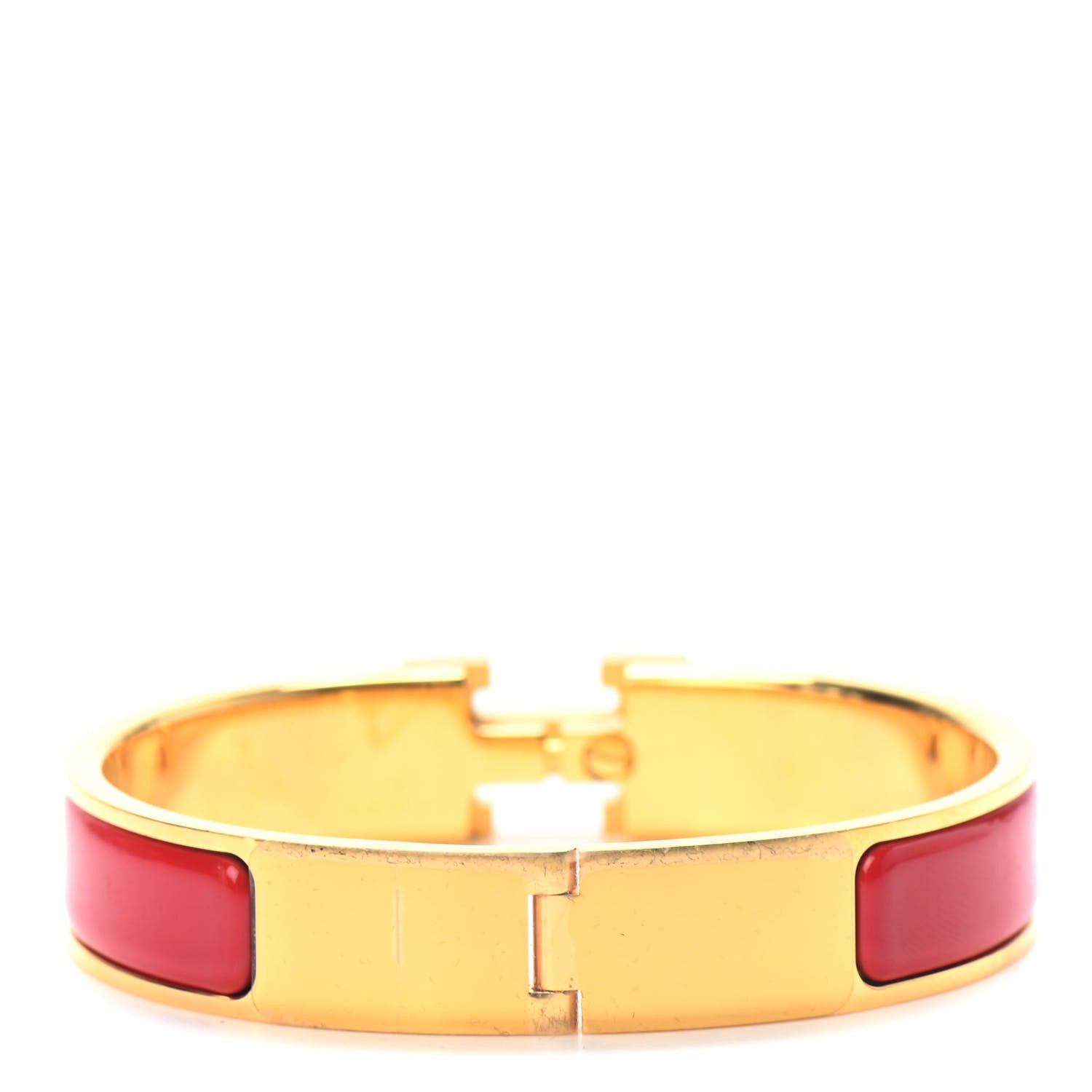 Hermes Enamel Narrow Clic Clac H Bracelet PM Red 2 of 3
