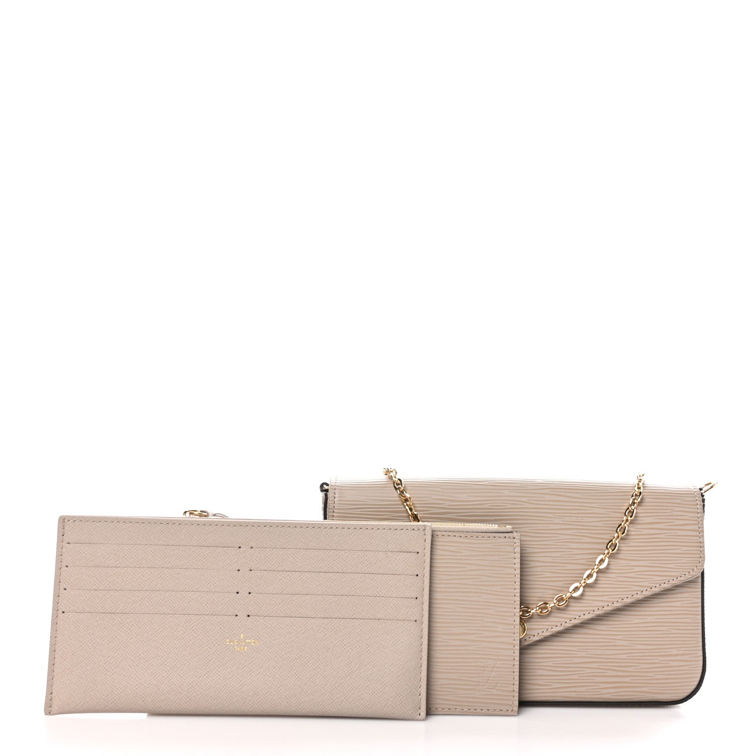 Louis Vuitton Epi Felicie Pochette Chain Wallet Galet 3 of 10