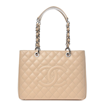 Chanel Caviar Quilted Grand Shopping Tote GST Beige Clair 1 of 10