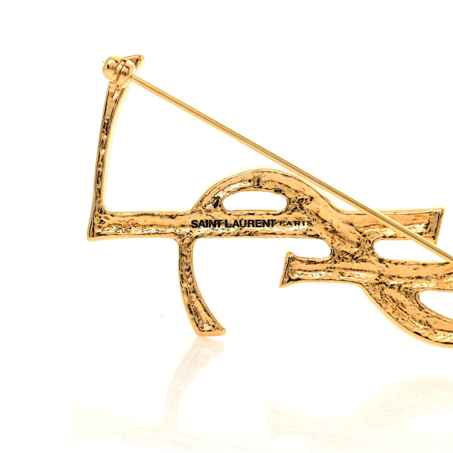 Monogram Crocodile Opyum Brooch Gold