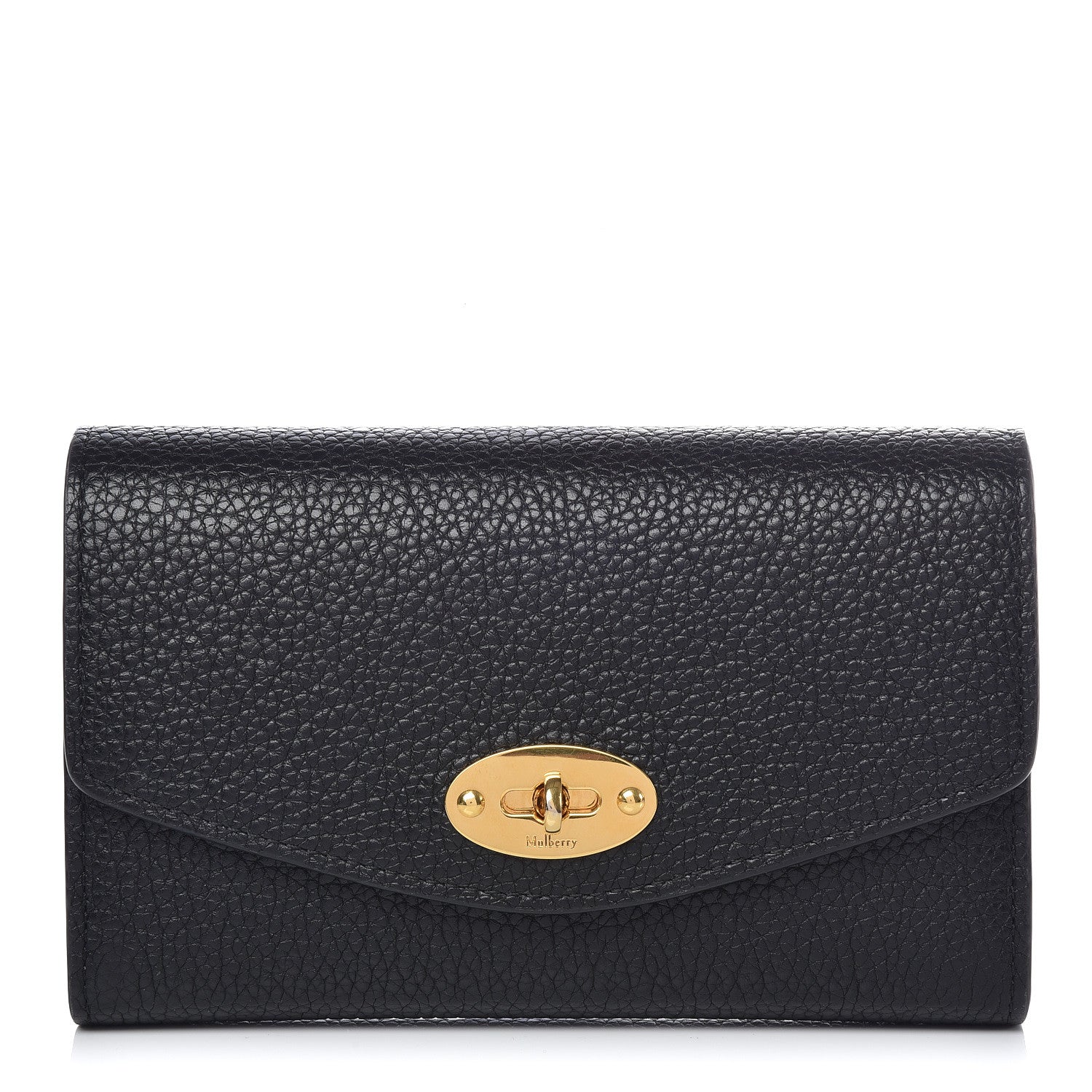 Mulberry Classic Grain Medium Darley Wallet Black 1 of 8