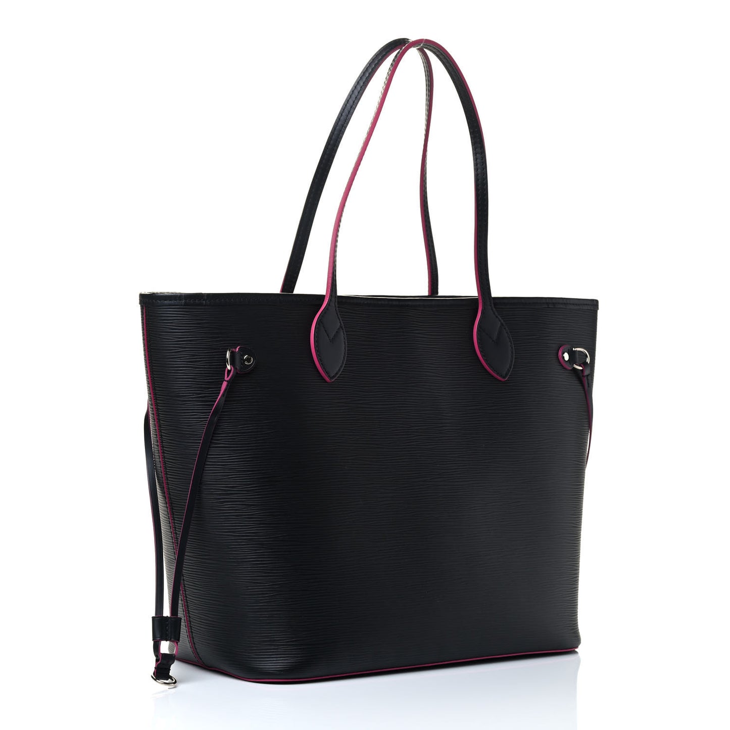 Epi Neverfull MM Black Hot Pink
