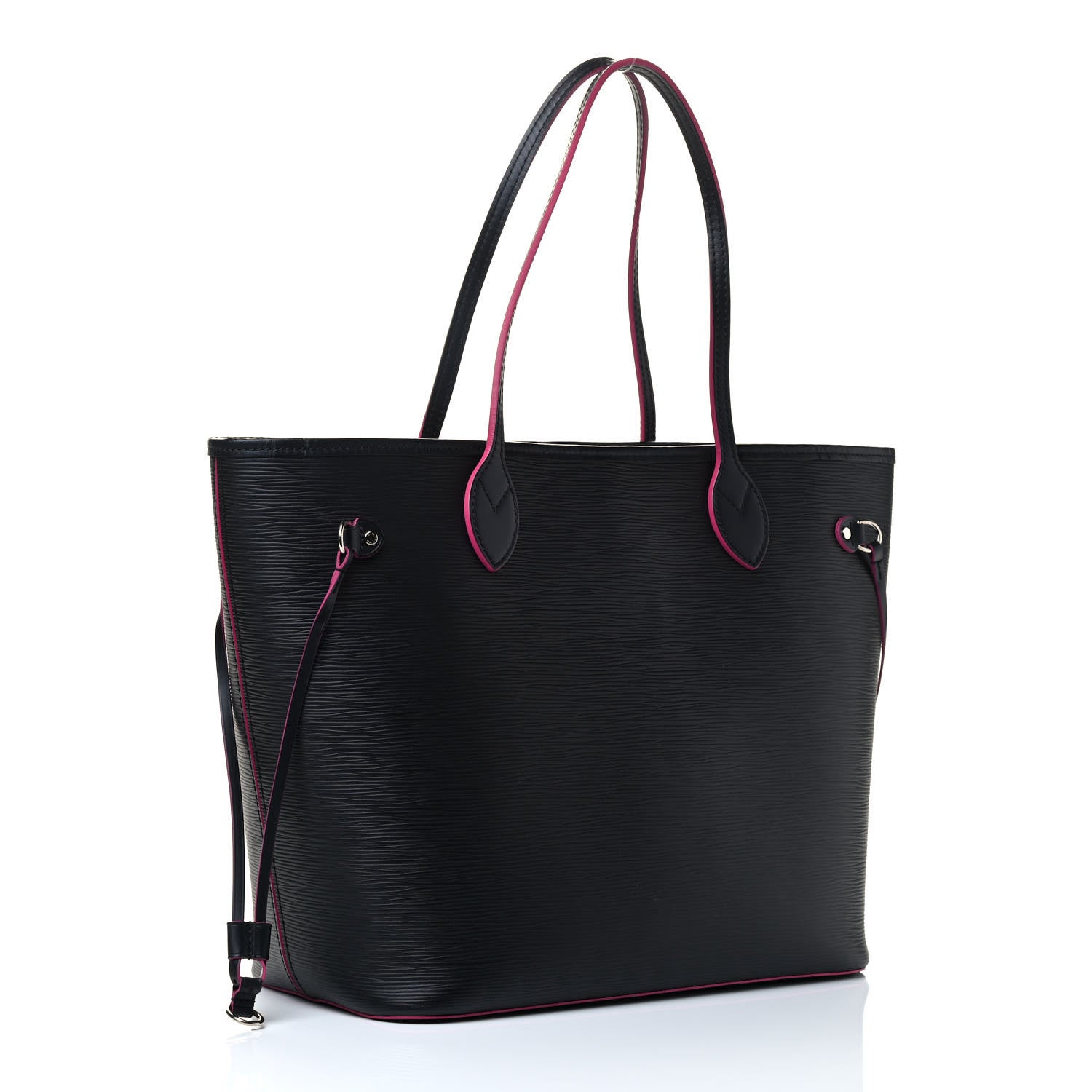 Louis Vuitton Epi Neverfull MM Black Hot Pink 2 of 4