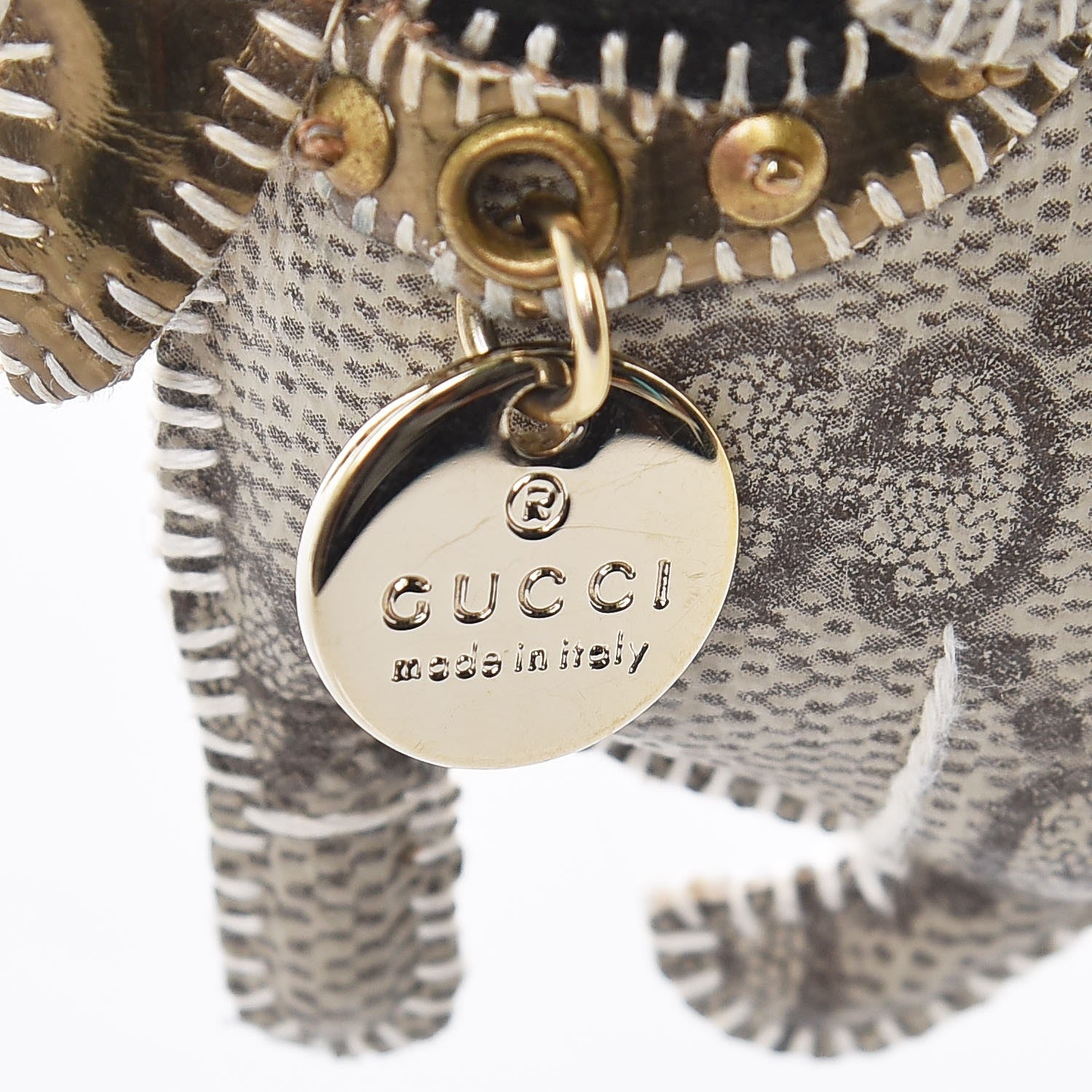 Gucci GG Supreme Monogram Leroy Dog Key Charm 3 of 3