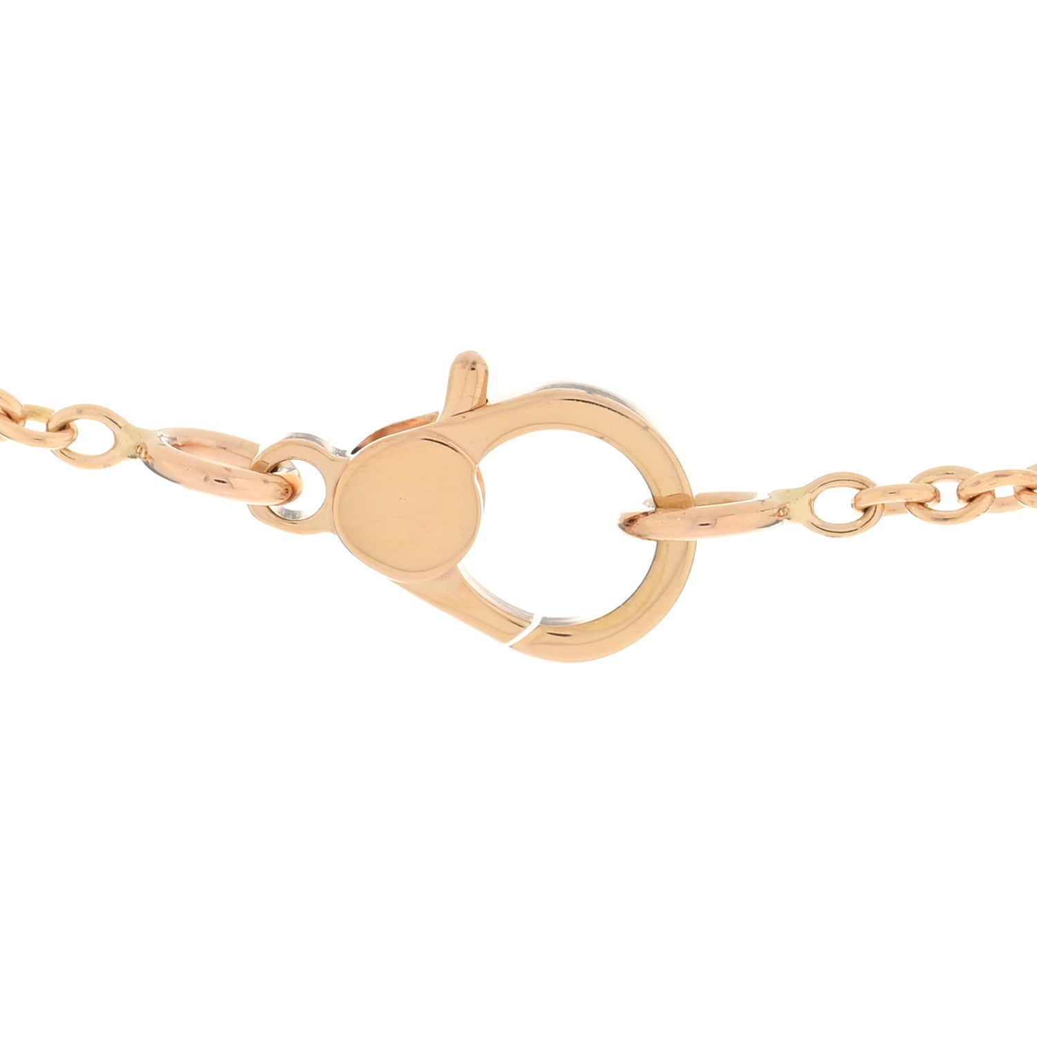 Hermes 18K Rose Gold Diamond Finesse Pendant Necklace 4 of 6