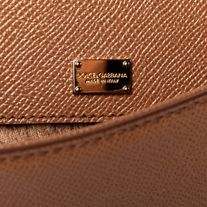 Dolce & Gabbana Dauphine Calfskin Medium Miss Sicily Satchel Caramello 7 of 9