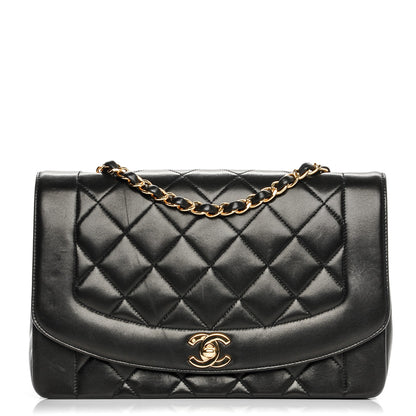 Chanel Lambskin Quilted Medium Single Flap Black 1 of 7