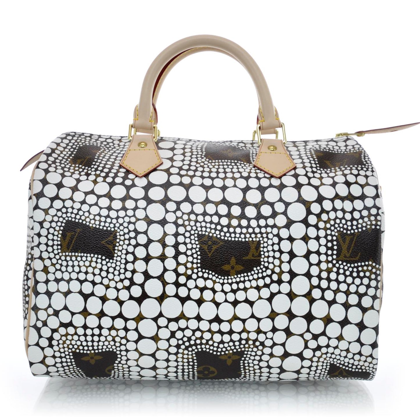 Monogram Kusama Town Speedy 30 White