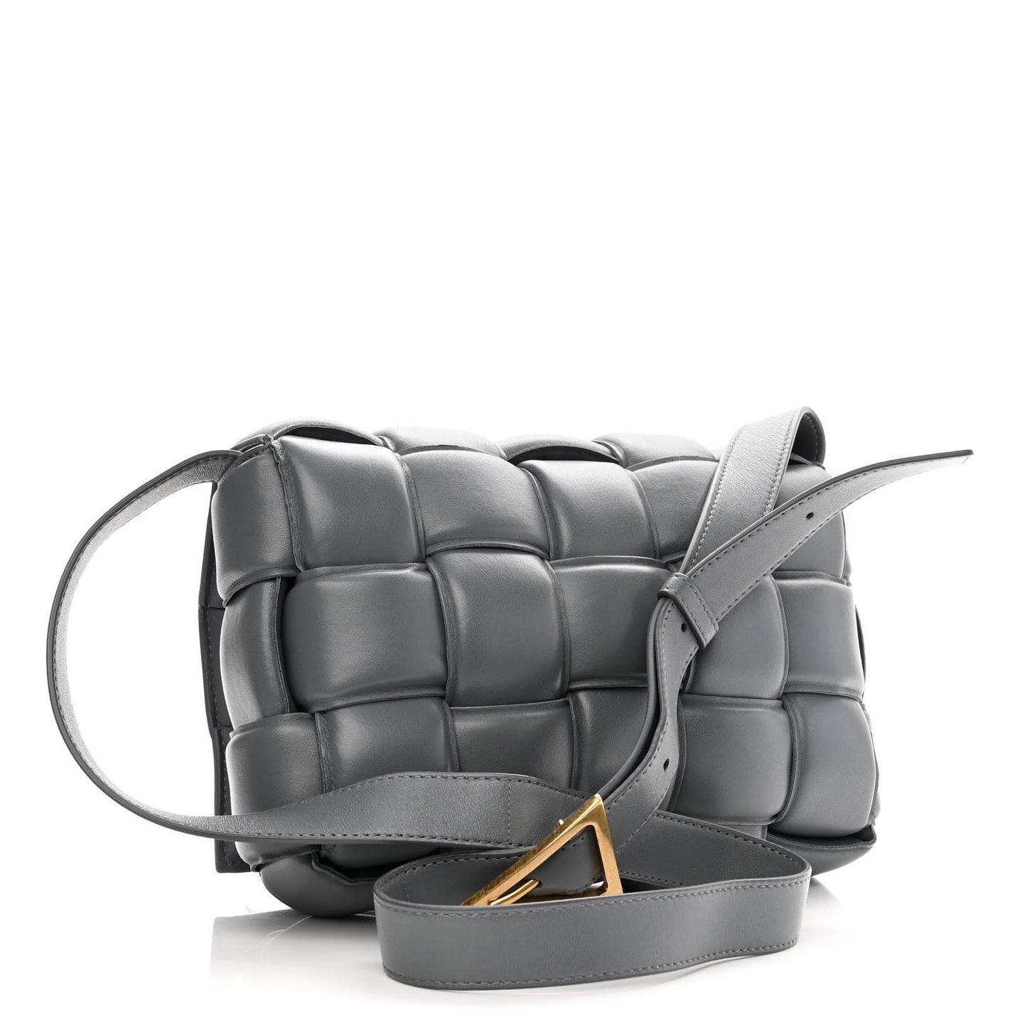 Nappa Maxi Intreccio Padded Cassette Crossbody Bag Thunder