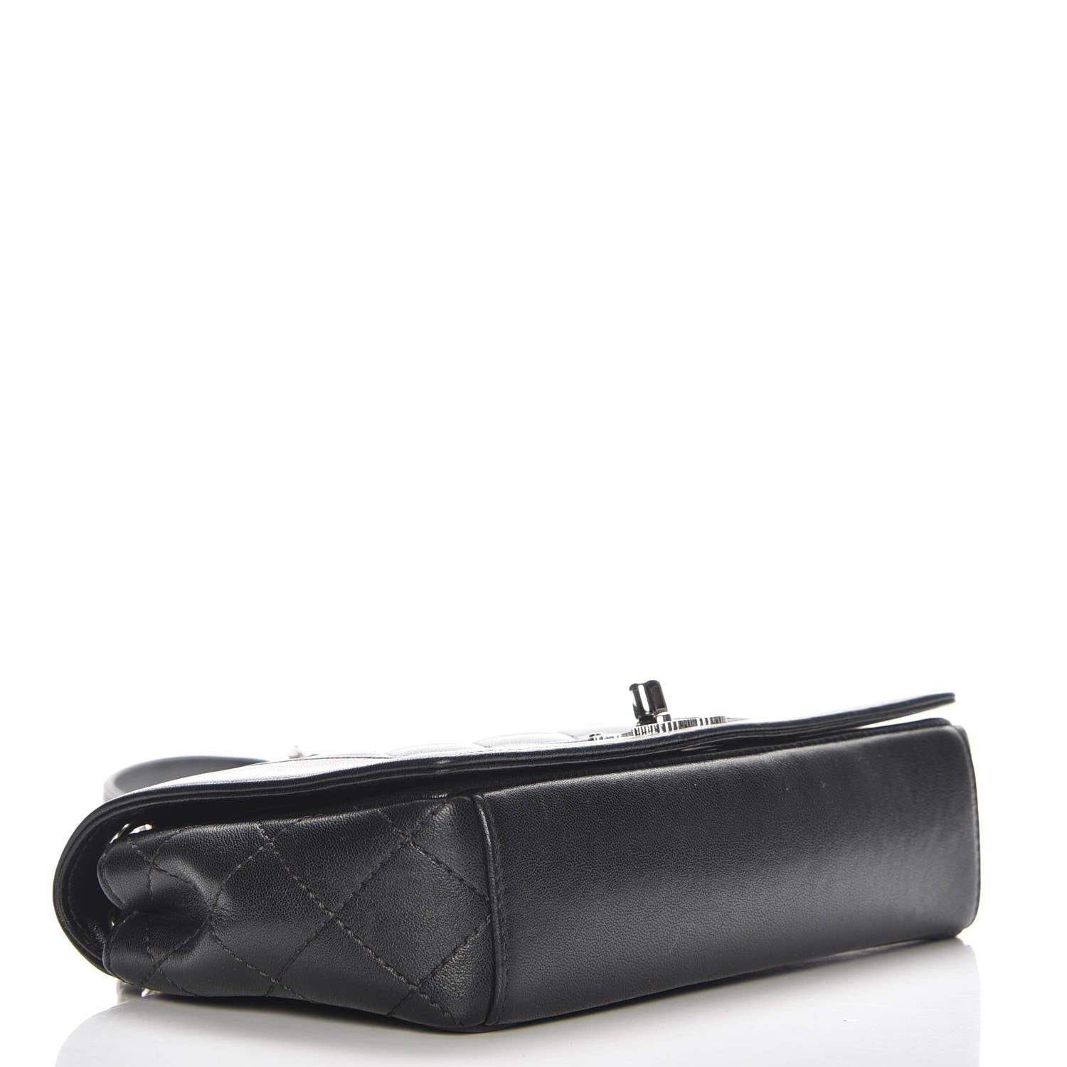 Chanel Sheepskin Quilted Small Vintage Mademoiselle Flap Black 4 of 7