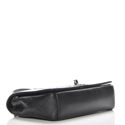 Chanel Sheepskin Quilted Small Vintage Mademoiselle Flap Black 4 of 7