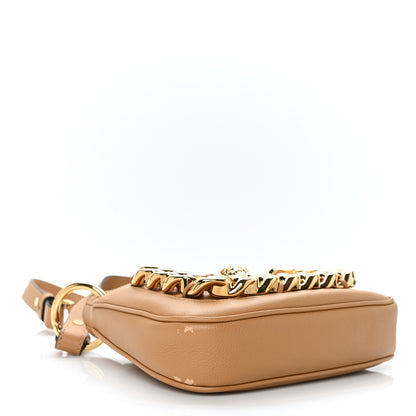 Versace Calfskin La Medusa Small Chain Hobo Bag Brown 4 of 10