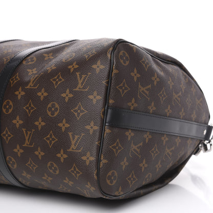 Louis Vuitton Monogram Macassar Keepall Bandouliere 45 7 of 10
