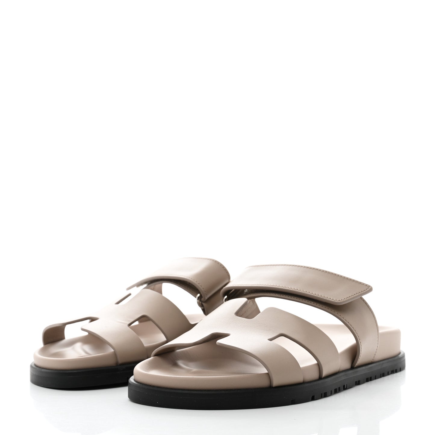 Calfskin Womens Chypre Sandals 36.5 Beige Mastic