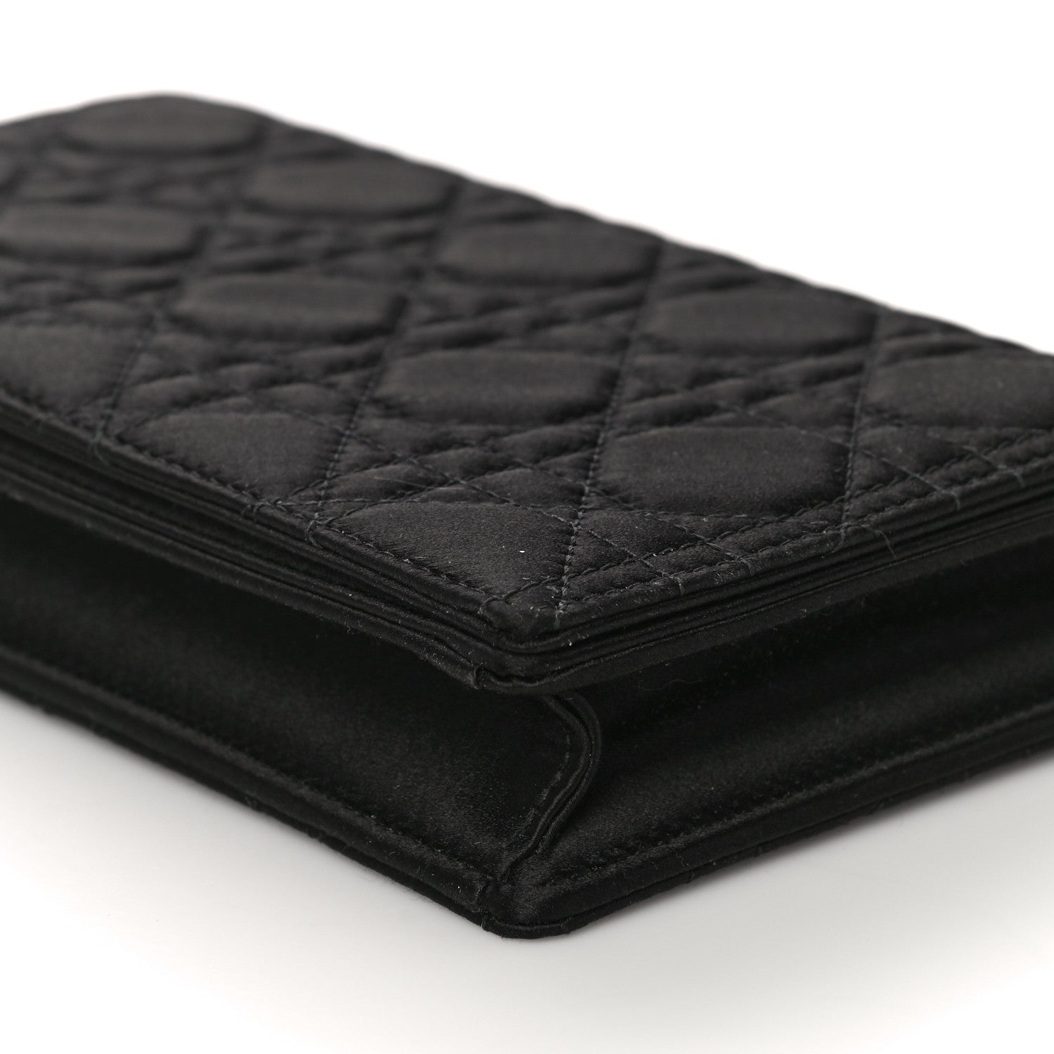 Christian Dior Satin Cannage Lady Dior Clutch Black 12 of 13