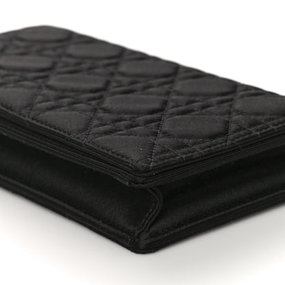 Christian Dior Satin Cannage Lady Dior Clutch Black 12 of 13