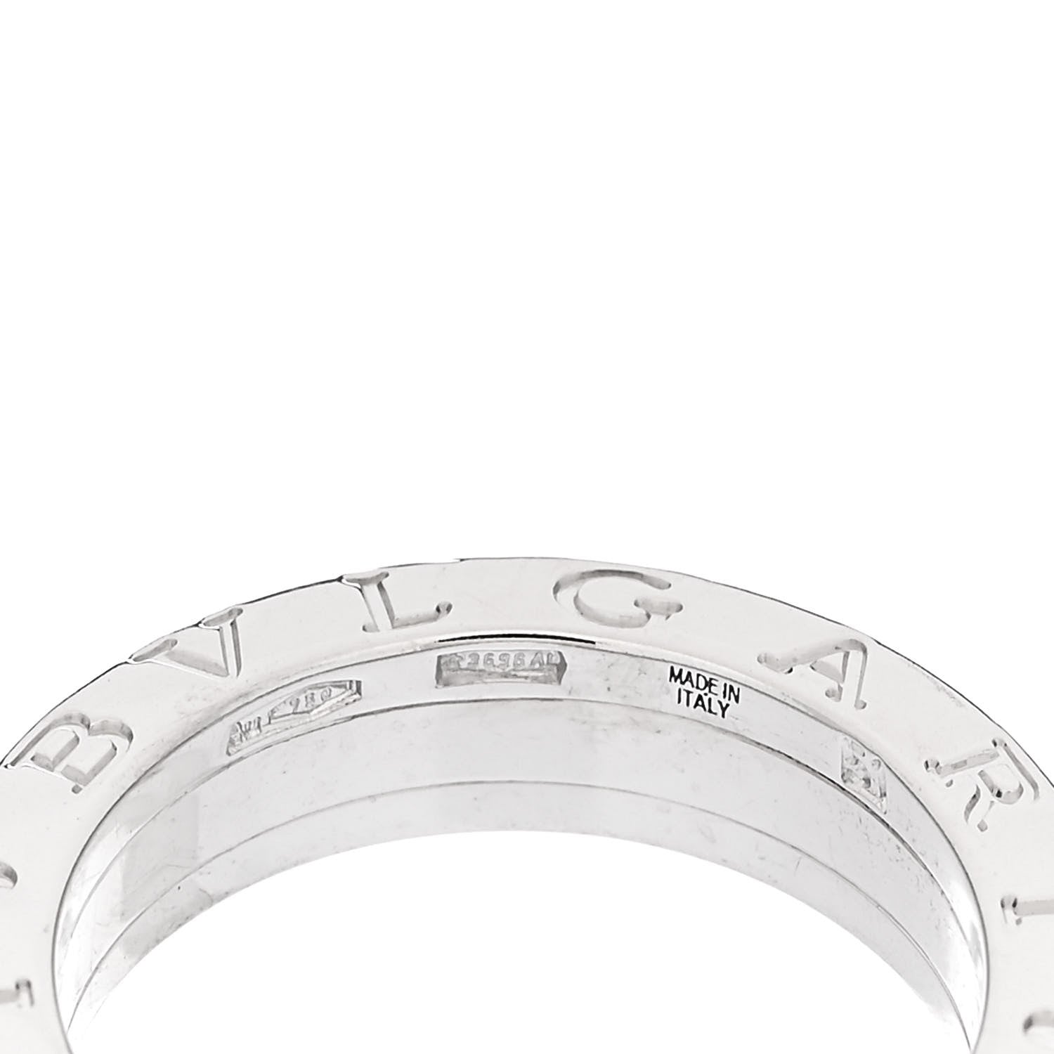 Bulgari 18K White Gold Diamond B.Zero1 Engagement Ring 51 5.75 6 of 8