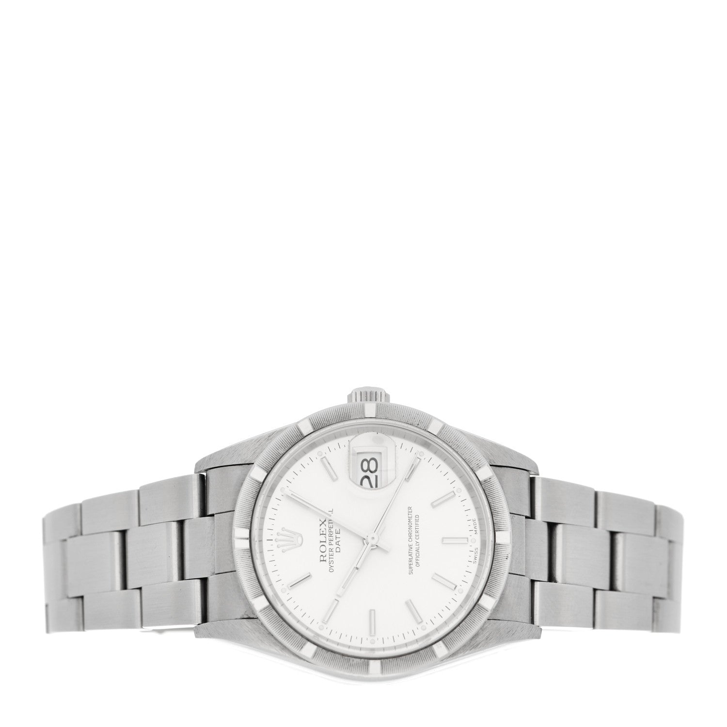 Rolex Stainless Steel 34mm Oyster Perpetual Date Watch Silver 15210 2 of 5
