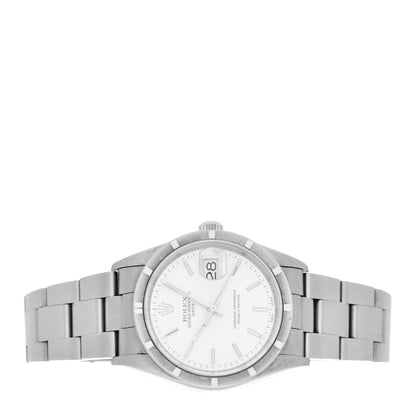 Rolex Stainless Steel 34mm Oyster Perpetual Date Watch Silver 15210 2 of 5