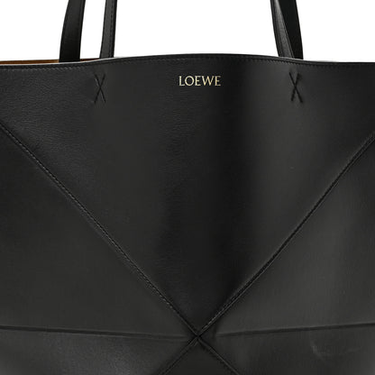 Loewe Shiny Calfskin Medium Puzzle Fold Tote Black 8 of 12