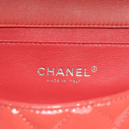 Chanel Patent Quilted Clutch Flap Rose Fonce 6 of 7