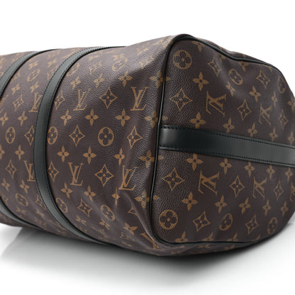 Louis Vuitton Monogram Macassar Keepall Bandouliere 45 9 of 10