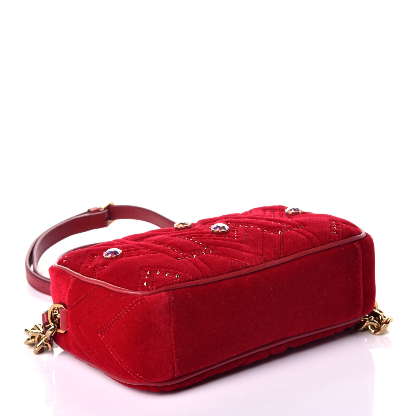 Velvet Swarovski Crystal Belt Bag Viva Red
