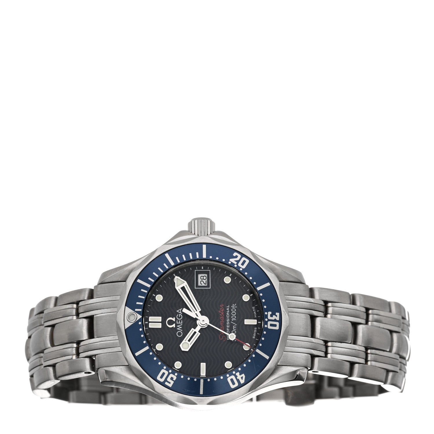 Omega Stainless Steel 28mm Seamaster Diver 300M Quartz Watch Blue 2224.80.00 2 of 4