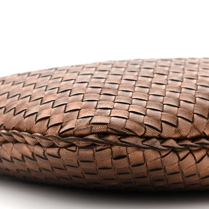 Bottega Veneta Metallic Nappa Intrecciato Medium Veneta Hobo Copper 9 of 10