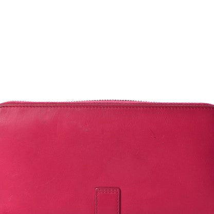 Saint Laurent Calfskin Classic Y Ligne Zip Around Wallet Fuchsia 8 of 8